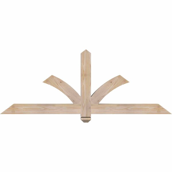 Ekena Millwork Redmond Smooth Timber Gable Bracket, Douglas Fir, 60"W x 22"H x 3 1/2"D x 3 1/2"F, 9/12 Pitch GBW060X22X0404RED00SDF - main